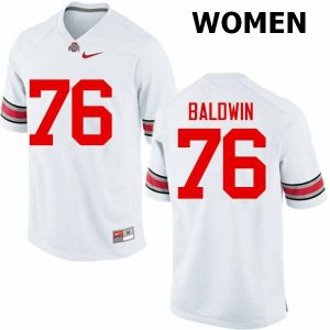 Women's Ohio State Buckeyes #76 Darryl Baldwin White Nike NCAA College Football Jersey December YAI2744TF